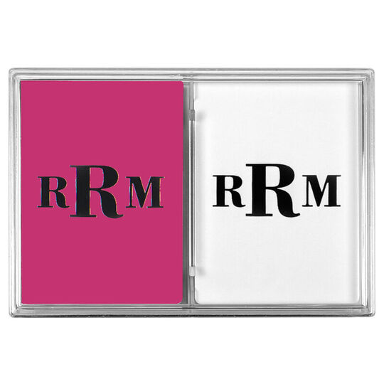 Sophisticated Monogram Double Deck Playing Cards